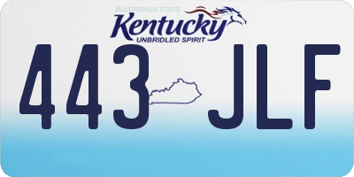 KY license plate 443JLF