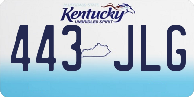 KY license plate 443JLG