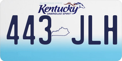 KY license plate 443JLH