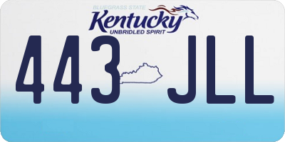 KY license plate 443JLL