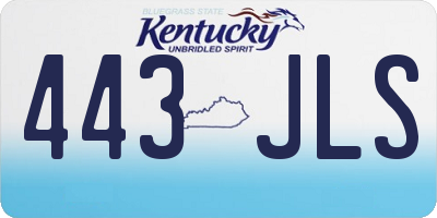 KY license plate 443JLS