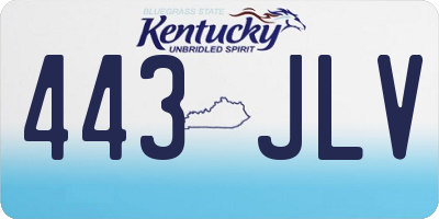 KY license plate 443JLV