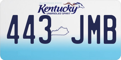 KY license plate 443JMB