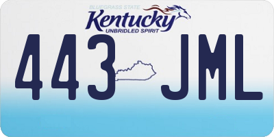 KY license plate 443JML