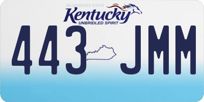 KY license plate 443JMM