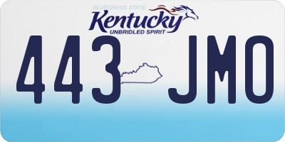 KY license plate 443JMO
