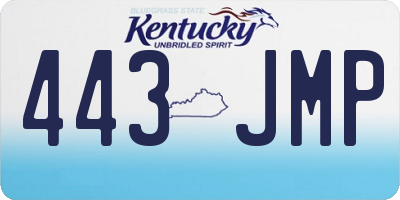 KY license plate 443JMP
