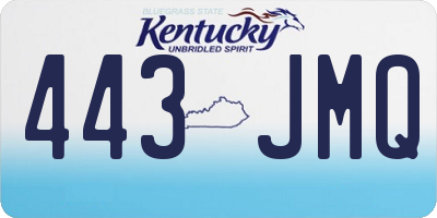 KY license plate 443JMQ