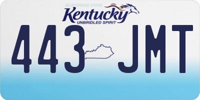 KY license plate 443JMT