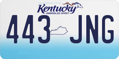 KY license plate 443JNG