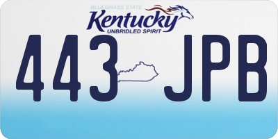 KY license plate 443JPB