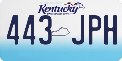 KY license plate 443JPH