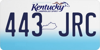 KY license plate 443JRC