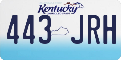 KY license plate 443JRH