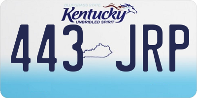 KY license plate 443JRP