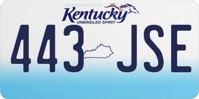 KY license plate 443JSE