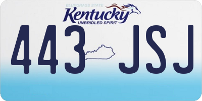 KY license plate 443JSJ