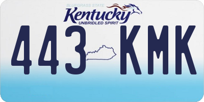 KY license plate 443KMK