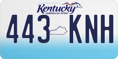 KY license plate 443KNH