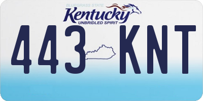 KY license plate 443KNT