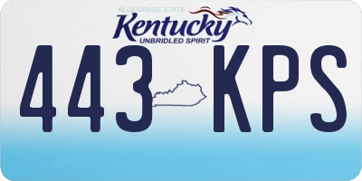 KY license plate 443KPS