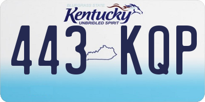 KY license plate 443KQP