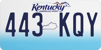 KY license plate 443KQY