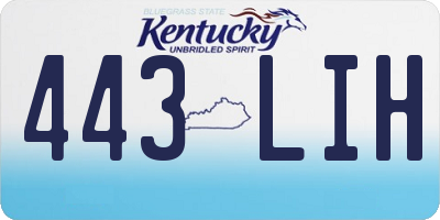 KY license plate 443LIH