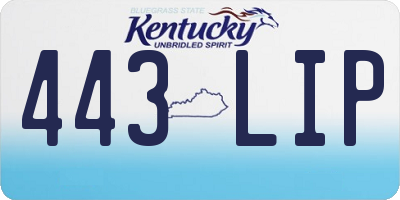 KY license plate 443LIP