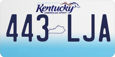 KY license plate 443LJA