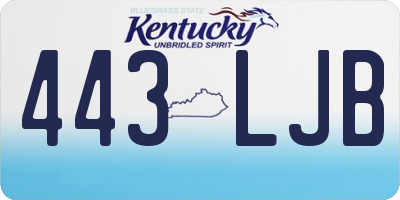 KY license plate 443LJB