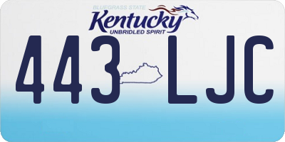 KY license plate 443LJC