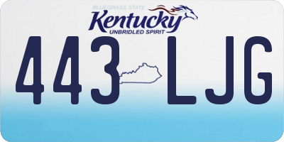 KY license plate 443LJG