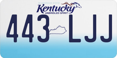 KY license plate 443LJJ