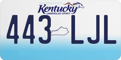 KY license plate 443LJL