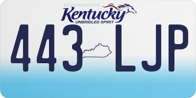 KY license plate 443LJP