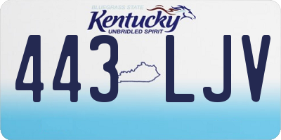 KY license plate 443LJV