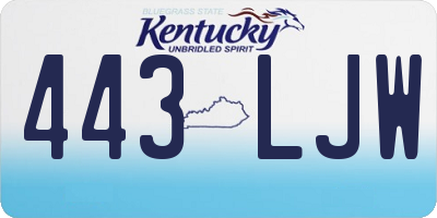 KY license plate 443LJW
