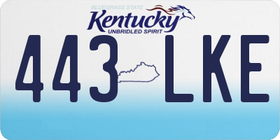 KY license plate 443LKE