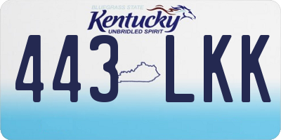 KY license plate 443LKK