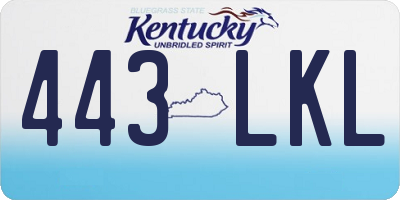 KY license plate 443LKL