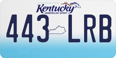 KY license plate 443LRB
