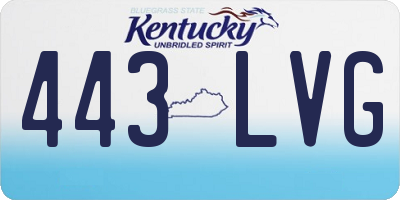 KY license plate 443LVG