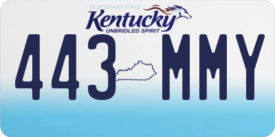 KY license plate 443MMY