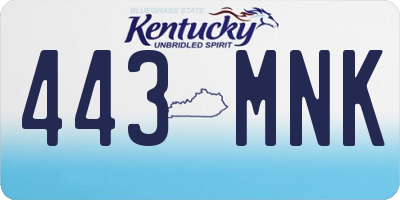 KY license plate 443MNK