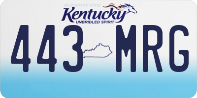 KY license plate 443MRG