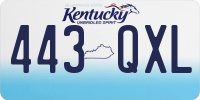 KY license plate 443QXL