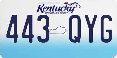 KY license plate 443QYG