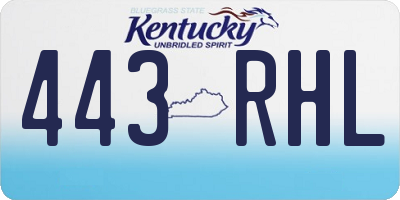KY license plate 443RHL