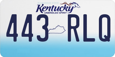 KY license plate 443RLQ